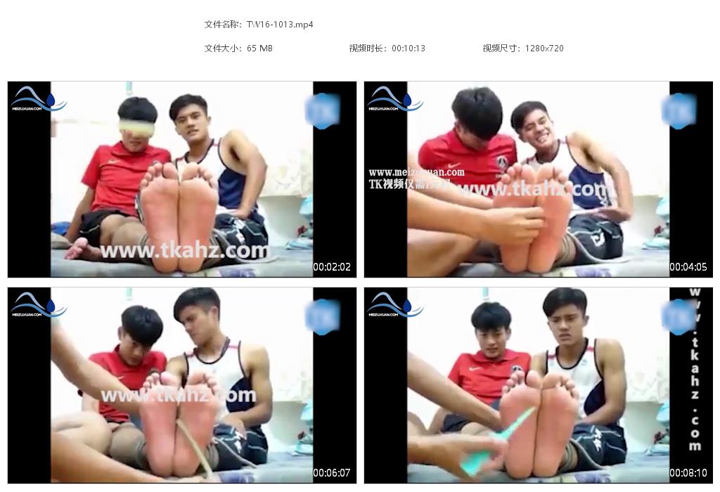 TW16-雙人合綁一隻腳鞭打TK