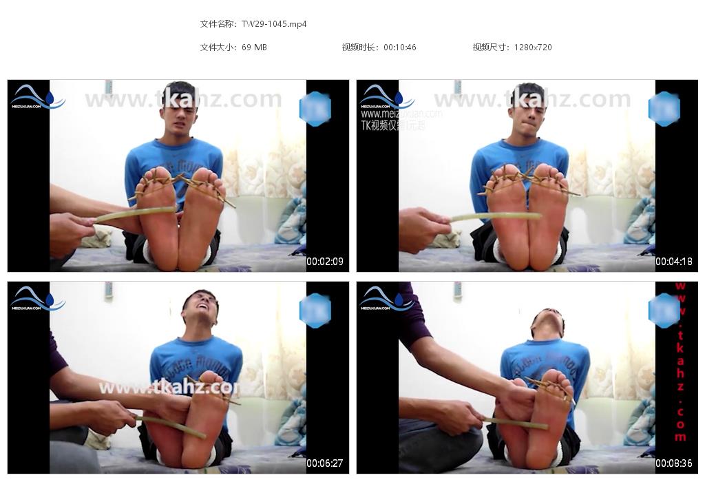 TW29-藍衣帥哥花式打腳心TK