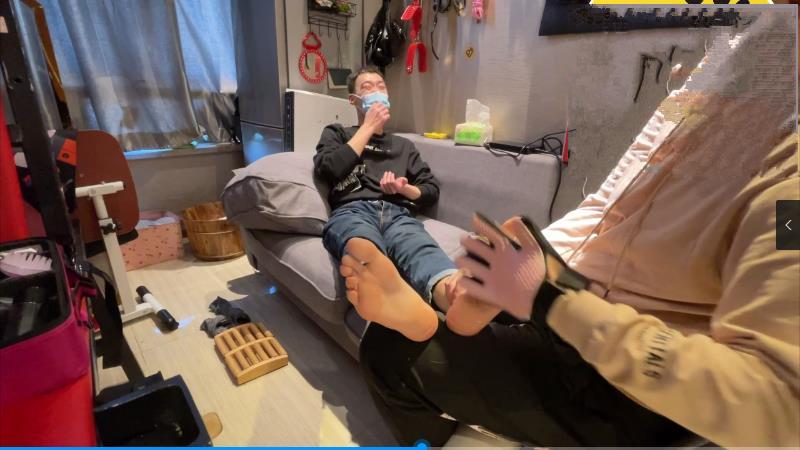 JDD130-口罩直男東北白襪男體驗撓癢